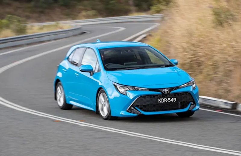 Blue Toyota Corolla Hatchback, representing Economy Rental.